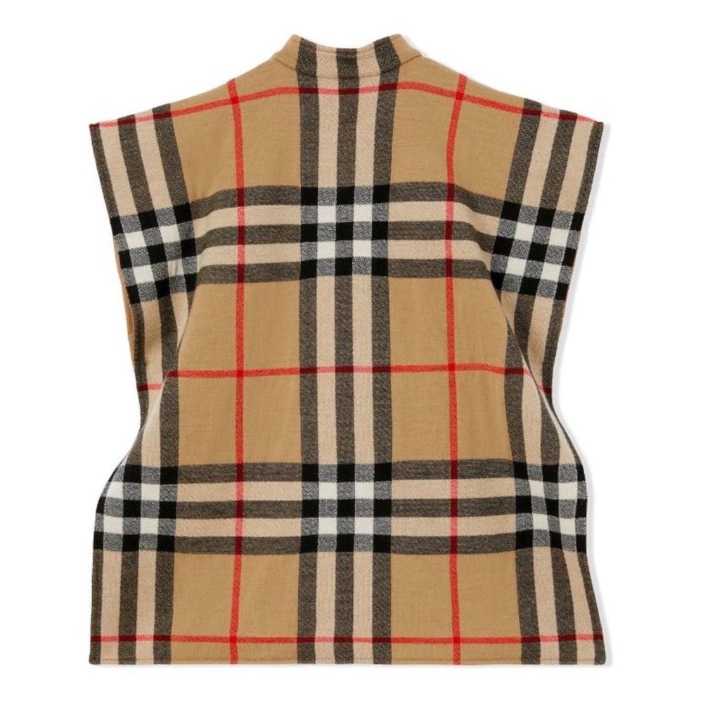 Burberry Kids reversible wool cape Medium - Picture 2 of 9